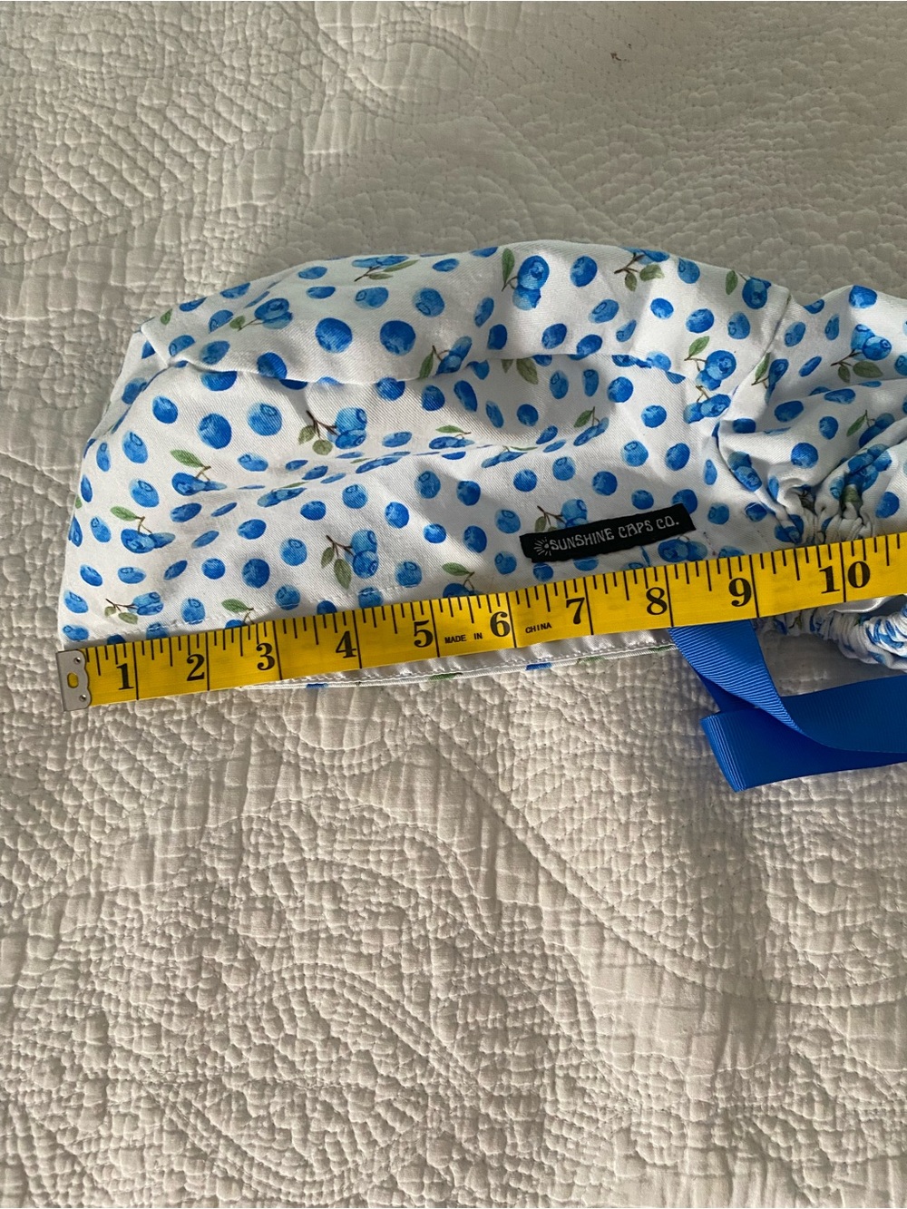 Sunshine Caps Co Euro Surgical Style Scrub Cap Blueberry Print - Picture 5 of 7
